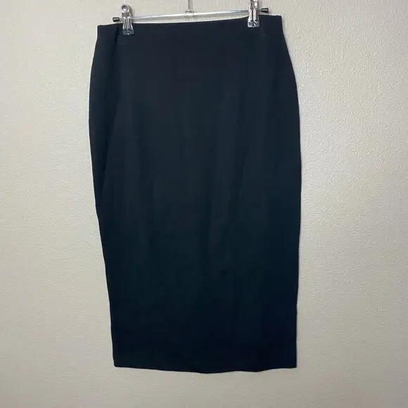 Sanctuary Black Button Front‎ Ponte Pencil Midi Skirt S - Picture 4 of 8